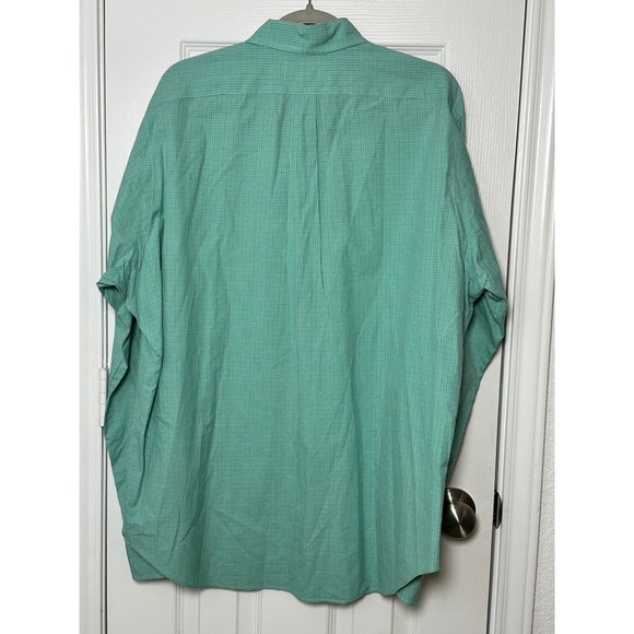 Ralph Lauren Classic Fit Mens 17 36/37 Green Plaid Button Down Long Sleeve Shirt - Picture 4 of 10